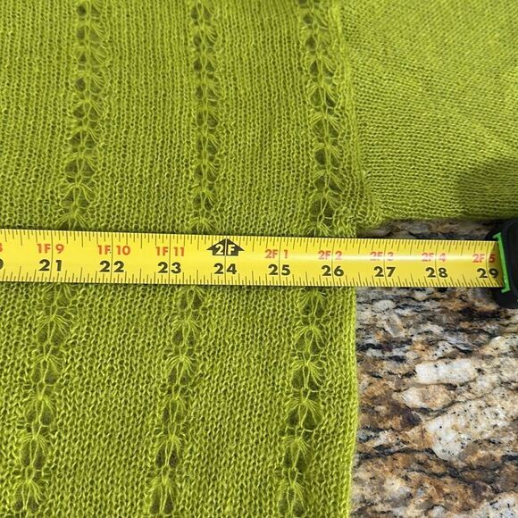 Masai Mohair Blend Long Sleeve Crew Neck Sweater In Green Size L - Picture 6 of 7